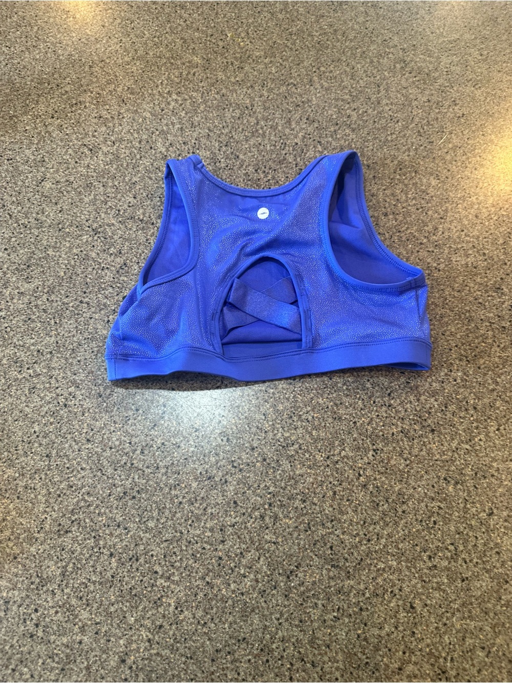 Avia Blue Mesh Racerback Sports Bra - Picture 3 of 4
